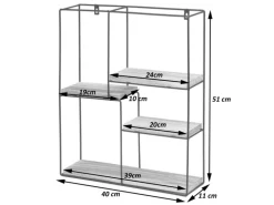MCW Wandregal K76 51x40x11cm Natur