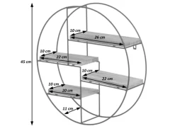 MCW Wandregal K76 45x45x11cm Natur