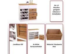 MCW Weinregal B96 mit Schubladen