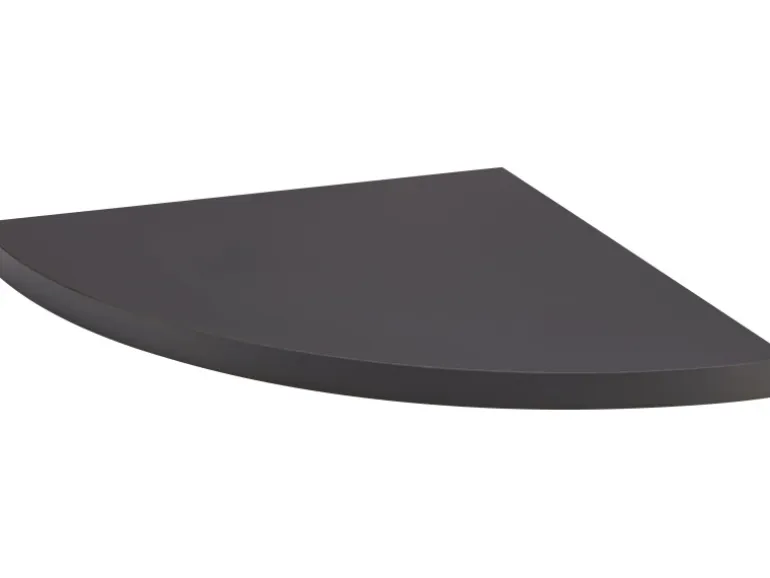 MDF-Eckregal Oldham 1,8 cm x 30 cm x 30 cm Mattschwarz