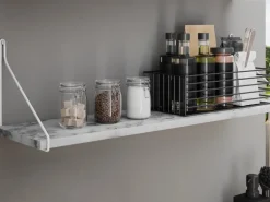 MDF-Wandregal Oldham 1,8 cm x 80 cm x 20 cm Glanzweiß