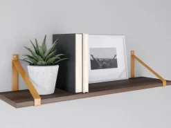 MDF-Wandregal Oldham 1,8 cm x 80 cm x 20 cm Eichenfarben Dunkel