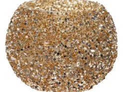 Mega Collections Pflanzgefäß Strass Ø 16 cm x 12 cm Gold