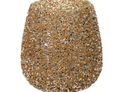 Mega Collections Pflanzgefäß Strass Ø 12 cm x 12,5 cm Gold