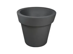 Mein-Pflanztopf  Design Pflanzkübel XXL Gemma Hochwertiger Kunststoff Ø 50 cm 40 Liter Höhe 44 cm Anthrazit