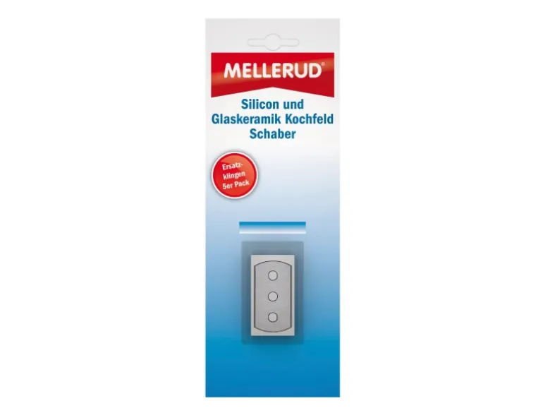 Mellerud Silikon- und Glaskeramikkochfeld-Schaber Ersatzklingen 5er Pack