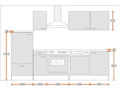 Menke Küchenzeile Classic 270 cm Lava Melamin-Sonoma Eiche Nachbildung