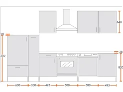Menke Küchenzeile Premium 310 cm Lava Hochglanz-Sonoma Eiche Nachbildung