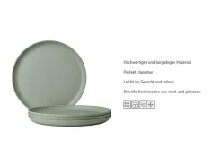 Mepal Silueta Essteller 26 cm 4er Set Nordic White