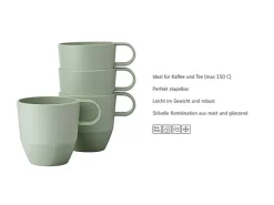 Mepal Silueta Henkelbecher 300 ml 4er Set Vivid Mauve