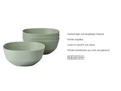 Mepal Silueta Schalen 750 ml 4er Set Nordic Black