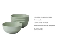 Mepal Silueta Schalen 250 ml 4er Set Nordic Sage