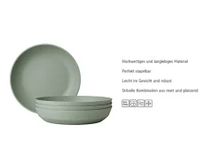 Mepal Silueta Suppenteller 21 cm 4er Set Nordic Sage