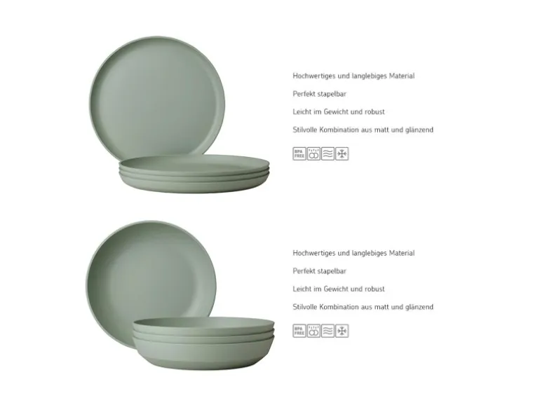 Mepal Silueta Tafel-Set 8-teilig Nordic Black