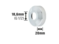 Messing-Rosette Ø 18,6 mm x 20 mm Verchromt