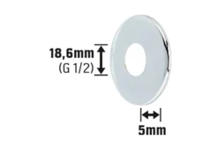 Messing-Rosette Ø 18,6 mm x 5 mm Verchromt