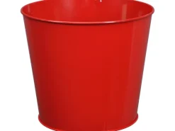 Metalltopf Ø 10,5 cm x 10 cm Rot