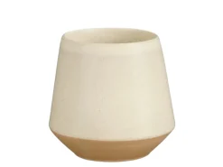 Mica Decorations Becher Nika Steingut Ø 7,5 cm x 9,5 cm Offwhite