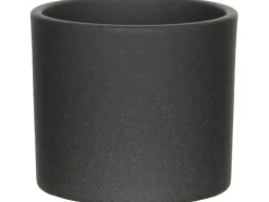 Mica Decorations Übertopf  Era Ø 13,5 cm x 12,5 cm Dunkelgrau matt
