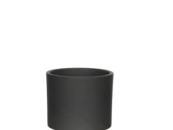 Mica Decorations Übertopf  Era Ø 15 cm x 13 cm Dunkelgrau matt