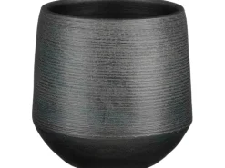 Mica Decorations Übertopf Evora Ø 19 cm x 18 cm Schwarz