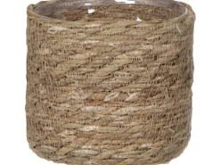 Mica Decorations Korb Atlantic  Ø 14 cm Hellbraun