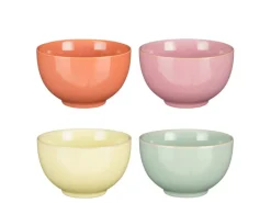 Mica Decorations Rico Schalen Mehrfarbig 4er Set H 8,5 x Ø 14 cm