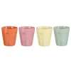 Mica Decorations Rico Senseo Becher Mehrfarbig 4 Stk. H 8 cm x Ø 7,5 cm
