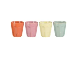 Mica Decorations Rico Senseo Becher Mehrfarbig 4 Stk. H 8 cm x Ø 7,5 cm