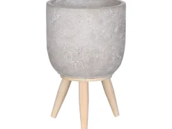 Mica Decorations Topf Jimmy Ø 12,5 cm x 19 cm Hellgrau