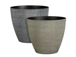 Mica Decorations Topf Mambo 2-fach Sortiert 29 cm x Ø 32,5 cm Grau/Grün
