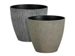 Mica Decorations Topf Mambo 2-fach Sortiert 20 cm x Ø 22,5 cm Grau/Grün