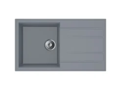 Miló Einbauspüle Granitverbundstoff Luxuria 86 Grau 39 cm Beckenbreite