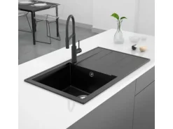 Miló Einbauspüle Granitverbundstoff Luxuria 86 Graphit 39 cm Beckenbreite