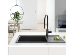 Miló Einbauspüle Granitverbundstoff Luxuria 86 Graphit 52 cm Beckenbreite
