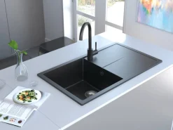 Miló Einbauspüle Granitverbundstoff Adore 86 Lava-Anthrazit