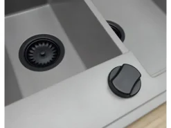 Miló Röhrensiphon-Set für Doppelbecken mit Exzenter Mattschwarz Ø 114 mm