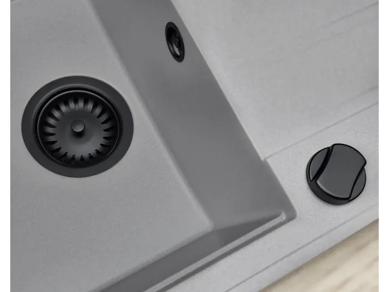 Miló Röhrensiphon-Set mit Exzenter Mattschwarz Ø 114 mm