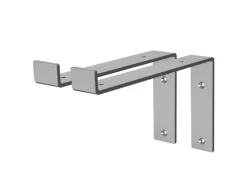 ML-Design 2 Stück Regalhalterung 25x4x14,5 cm Grau aus Metall 10 Zoll L-Form