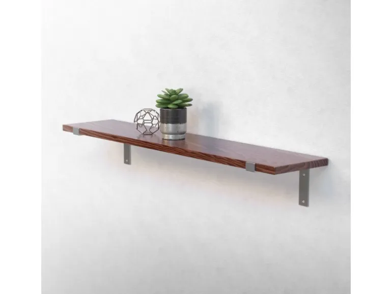 ML-Design 2 Stück Regalhalterung 25x4x14,5 cm Grau aus Metall 10 Zoll L-Form