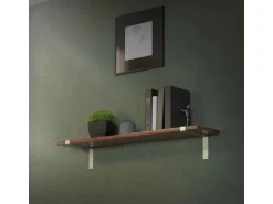 ML-Design 2 Stück Regalhalterung 25x4x14,5 cm Grau aus Metall 10 Zoll L-Form