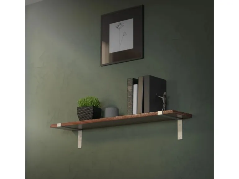 ML-Design 2 Stück Regalhalterung 25x4x14,5 cm Grau aus Metall 10 Zoll L-Form