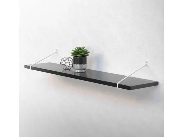 ML-Design 2 Stück Regalhalterung 265 mm Weiß aus Stahl Haarnadel Regalwinkel