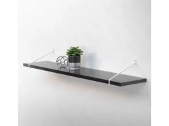 ML-Design 2 Stück Regalhalterung 265 mm Weiß aus Stahl Haarnadel Regalwinkel