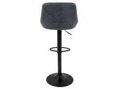 ML-Design Barhocker 4Er Set Bezug aus Kunstleder Anthrazit Gepolsterter Barstuhl