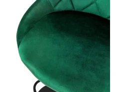 ML-Design Barhocker 2Er Set aus Samt Grün Gepolsterter mit Rückenlehne Fußstütze