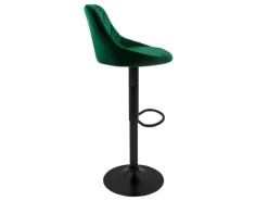 ML-Design Barhocker 2Er Set aus Samt Grün Gepolsterter mit Rückenlehne Fußstütze