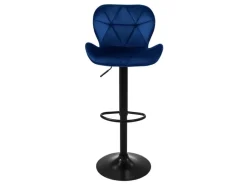 ML-Design Barhocker 4Er Set aus Samt Blau Gepolsterter Drehbar Hocker