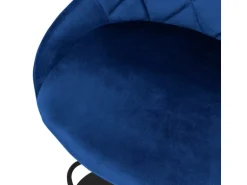 ML-Design Barhocker 4Er Set aus Samt Blau Gepolsterter Drehbar