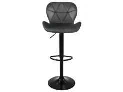 ML-Design Barhocker 4Er Set aus Samt Grau Gepolsterter Drehbar Hocker